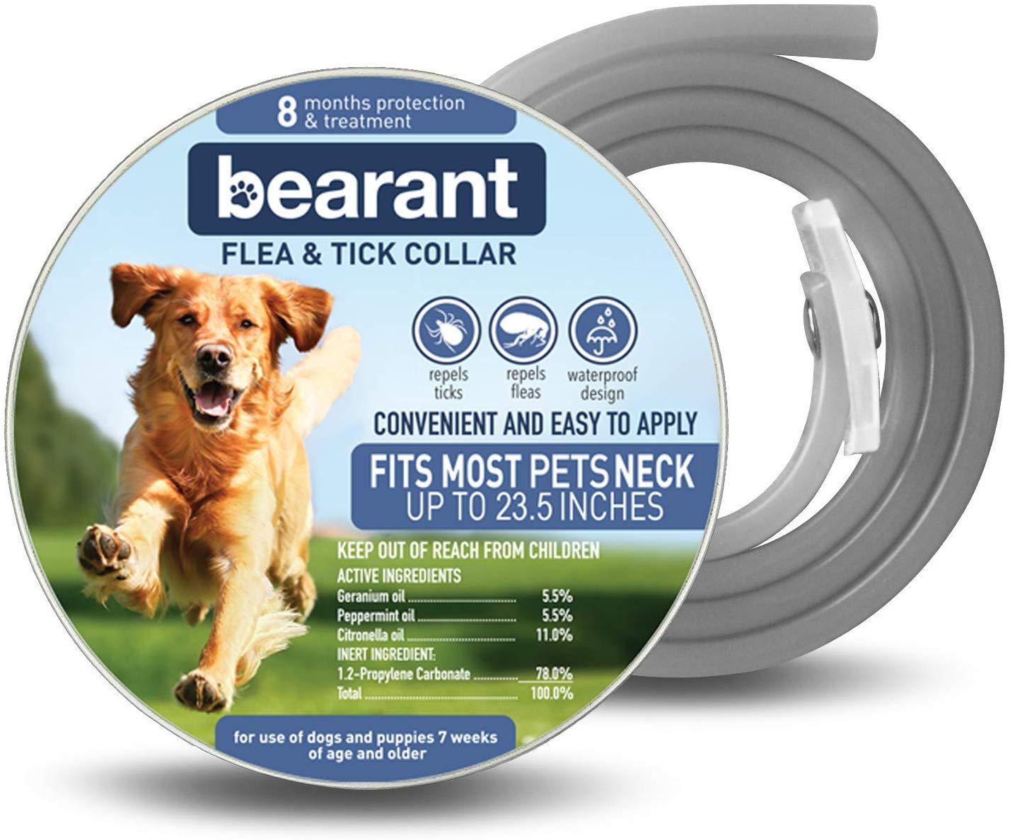 Flea and tick collar for dogs